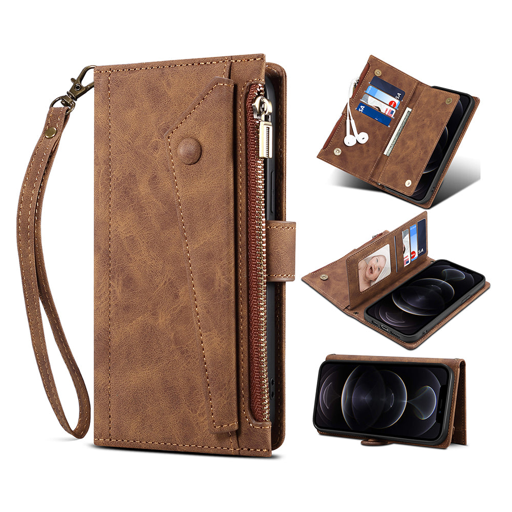 ESEBLE Star Series Leather Wallet Case for Samsung Galaxy A54 5G Zipper Pocket Phone Stand Cover with Hand Strap ESEBLE Star Series Leather Wallet Case for Samsung Galaxy A54 5G Zipper Pocket Phone Stand Cover with Hand Strap